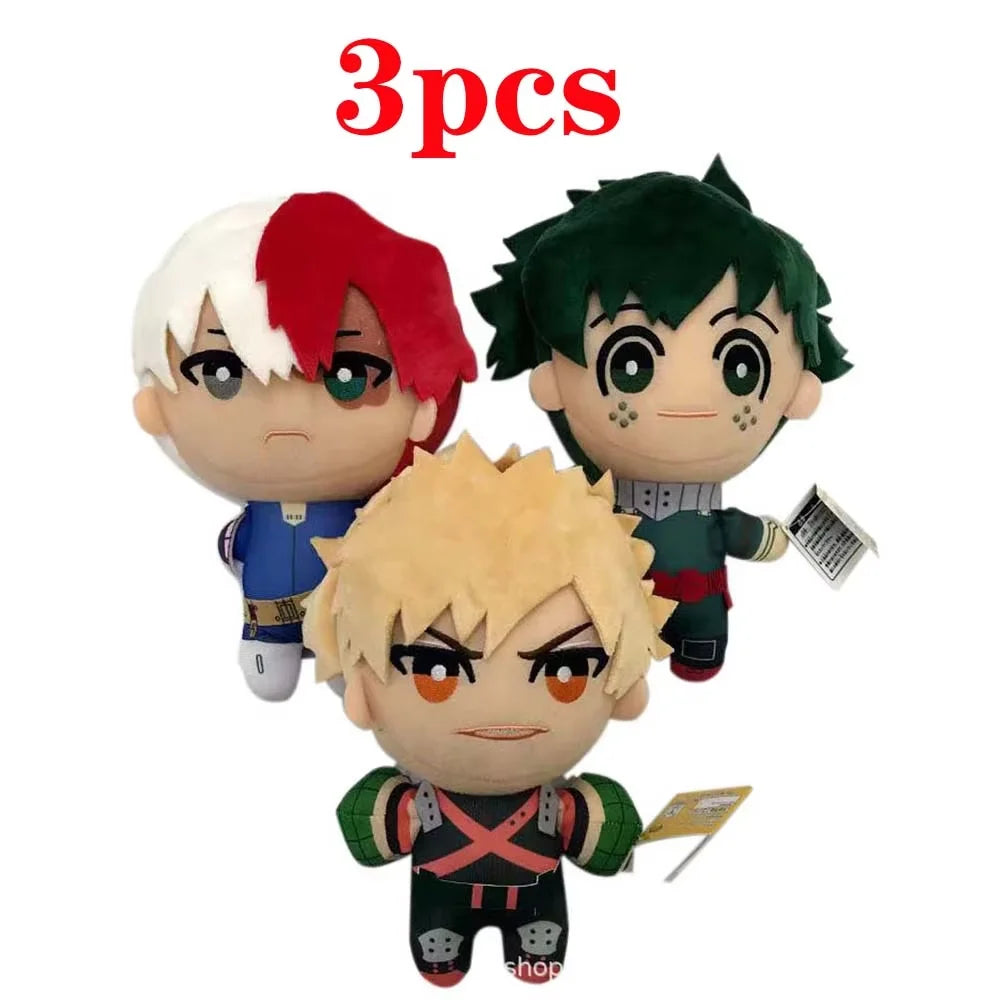 Anime 12-25cm My Hero Academia Plush Toys Cartoon Izuku Midoriya Katsuki Bakugou Shouto Todoroki Stuffed Dolls Kids Gifts