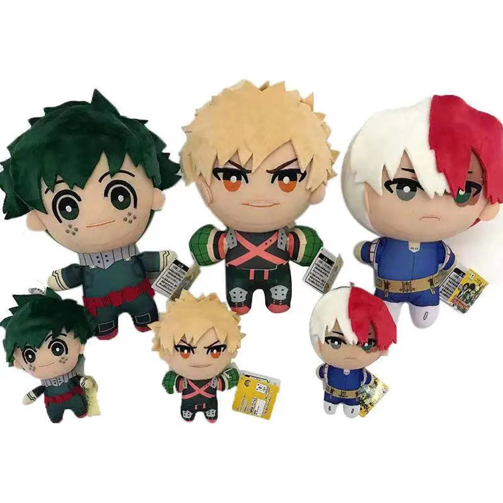 Anime 12-25cm My Hero Academia Plush Toys Cartoon Izuku Midoriya Katsuki Bakugou Shouto Todoroki Stuffed Dolls Kids Gifts