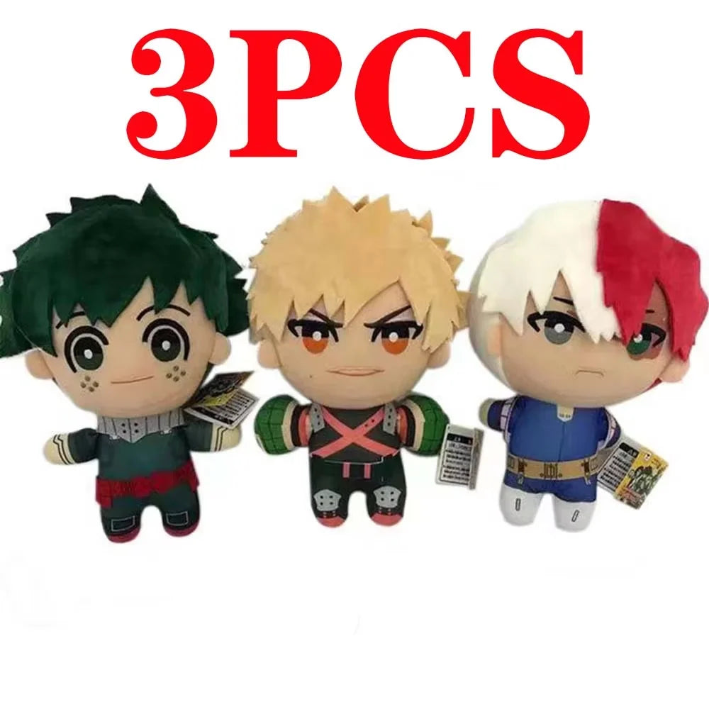 Anime 12-25cm My Hero Academia Plush Toys Cartoon Izuku Midoriya Katsuki Bakugou Shouto Todoroki Stuffed Dolls Kids Gifts
