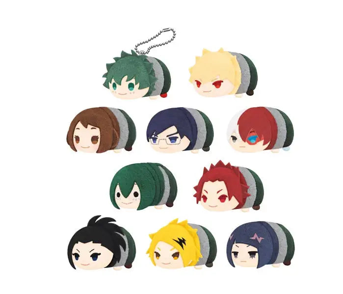 6cm My Hero Academia Mini Mochi Mascot Doll Plush Pendant Toys Deku Kirishima Eijiro Bakugo Kaminari Denki Collectibles Gift Toy